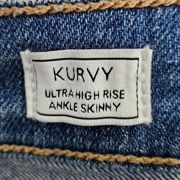 KanCan Signature Kurvy Ultra High Ankle Jean Arya Wash 27 VBK1750A - Picture 11 of 13